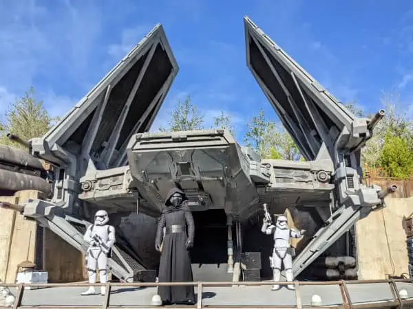 Kylo Ren and Strorm Troopers at Galaxy's Edge in Hollywood Studios