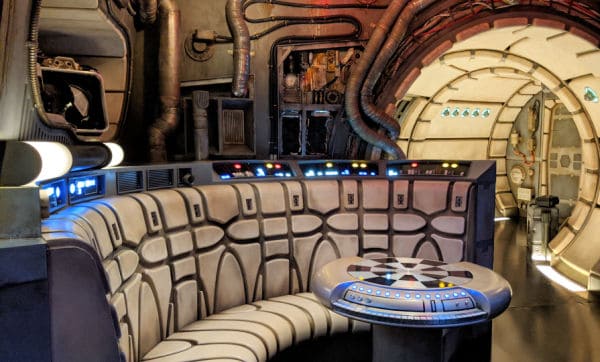 Inside the Millennium Falcon in Star Wars Land