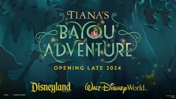 Tiana's Bayou Adventure artist graphic released by Disney