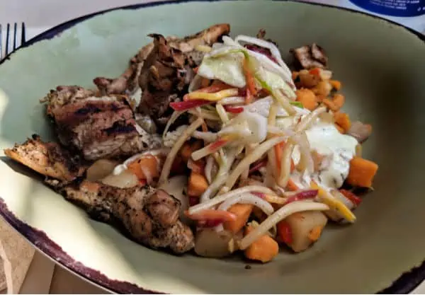 Wood fired chicken bowl at Satuli Canteen at Animal Kingdom