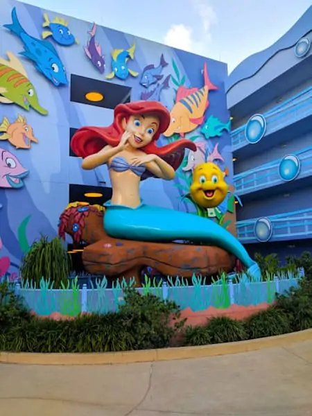 Oversized Ariel statue at Disney's Art of Animation resort