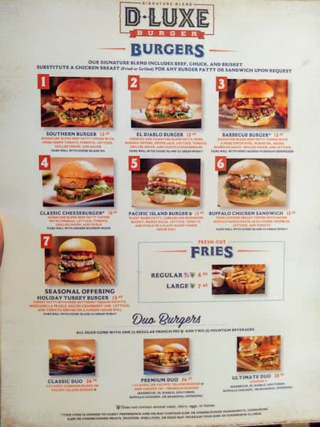 D-Luxe Burger Lunch and Dinner menu image