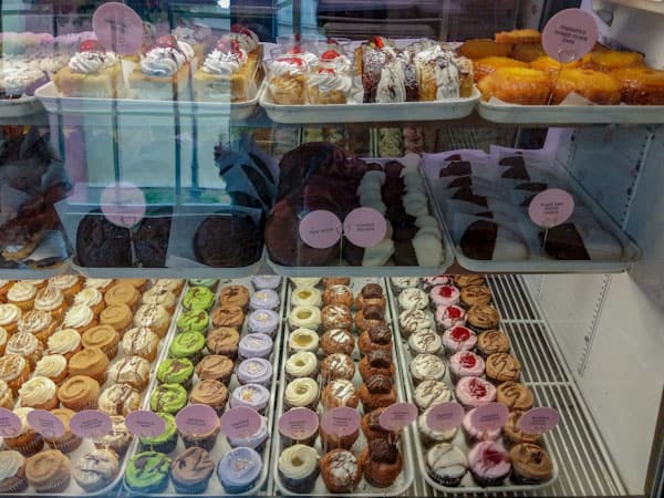 Display case at Erin McKenna's Bakery at Disney Springs