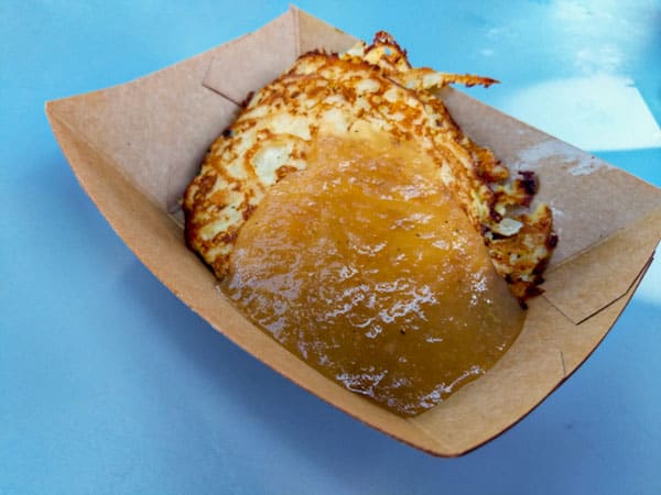 Potato Pancake with Applesauce at Flower and Garden Festival