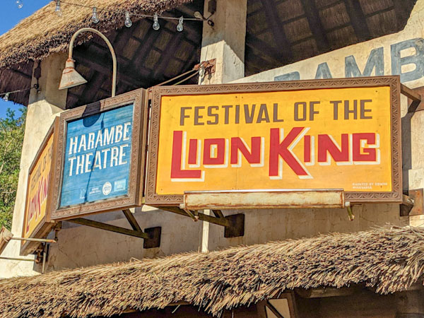 Festival of the Lion King sign