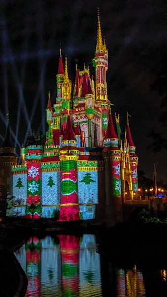 Cinderella Castle holiday projections