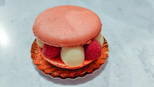 Macaron with Raspberry and Lime Cream at Epcot