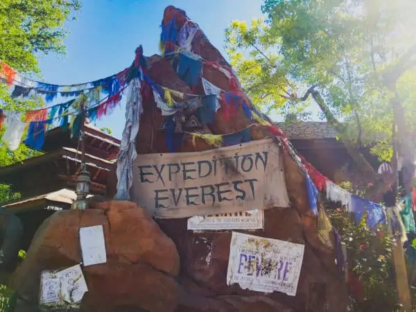 Entrance sign for Expedition Everest at Animal Kingdom
