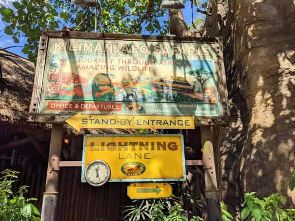 Sign for Kilimanjaro Safari at Animal Kingdom