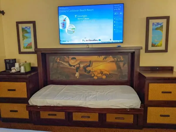 5th sleeper child size bed at Caribbean Beach Resort