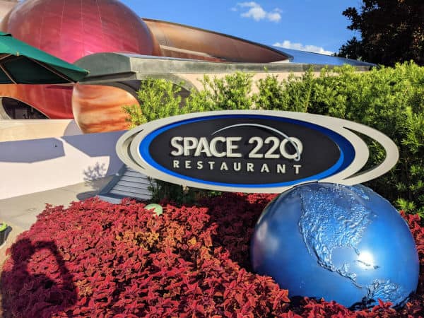 Space 220 entrance sign at Epcot