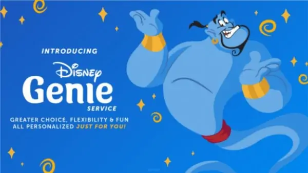 Disney genie app announcement graphic