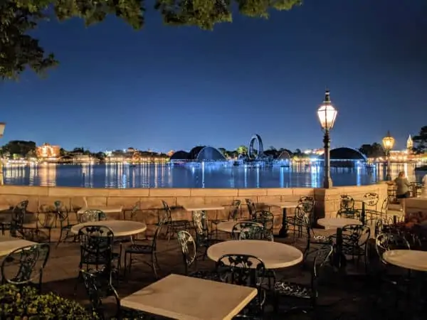 Harmonious Barges view from Rose and Crown Pub Epcot