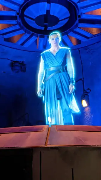 Rey on Rise of the Resistance at Hollywood Studios