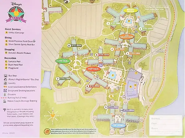 All Star Movies Resort Map