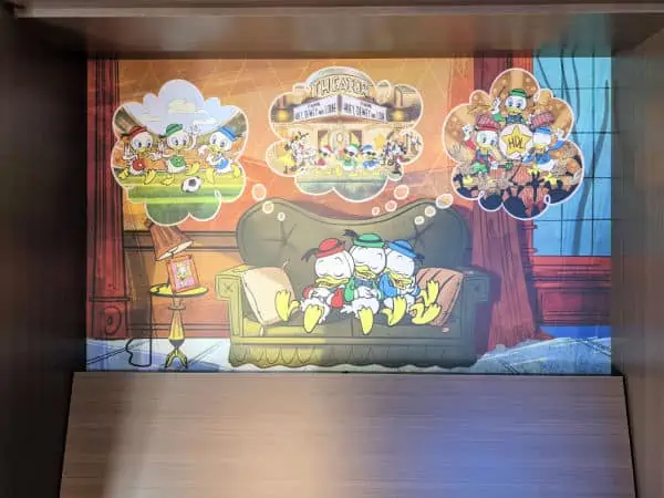 Artwork inside murphy bed at All Star movies resort