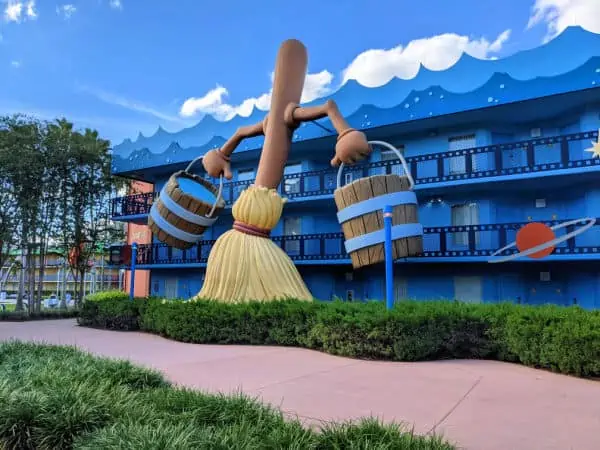 Fantasia buildings at All Star Movies resort