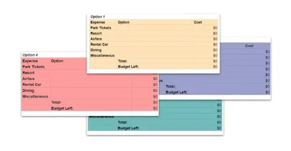 Disney World Cost Calculator screenshot