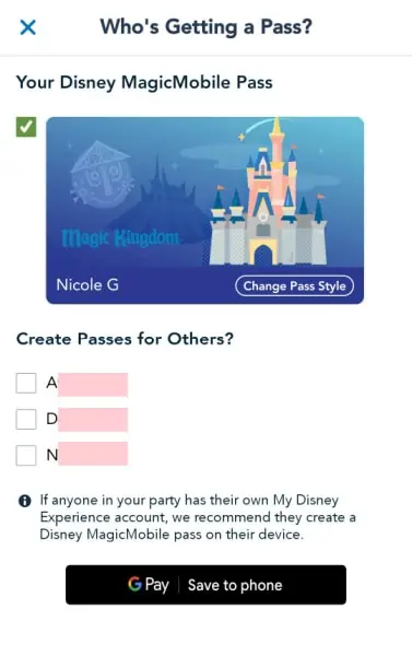 Disney MagicMobile service screenshot