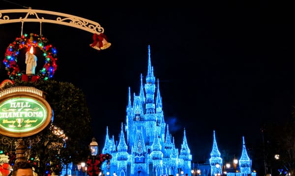 Cinderella Castle dream lights at Magic Kingdom