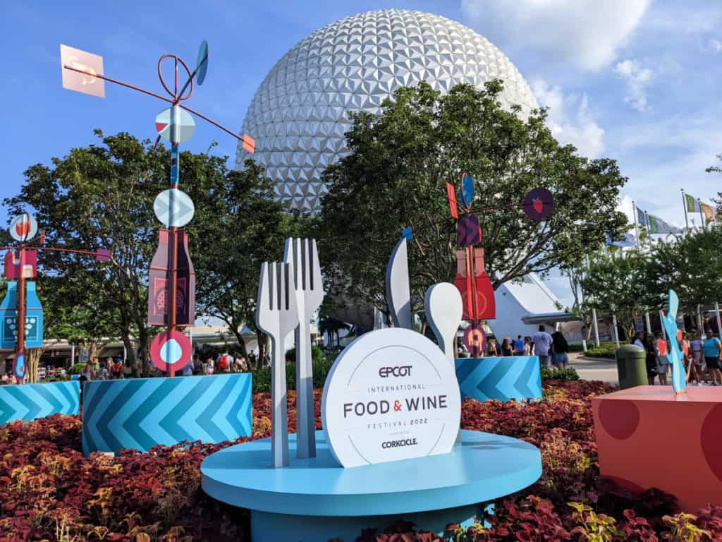 Epcot Food and Wine Festival Entrance sign