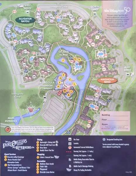 Disney Port Orleans Riverside Map