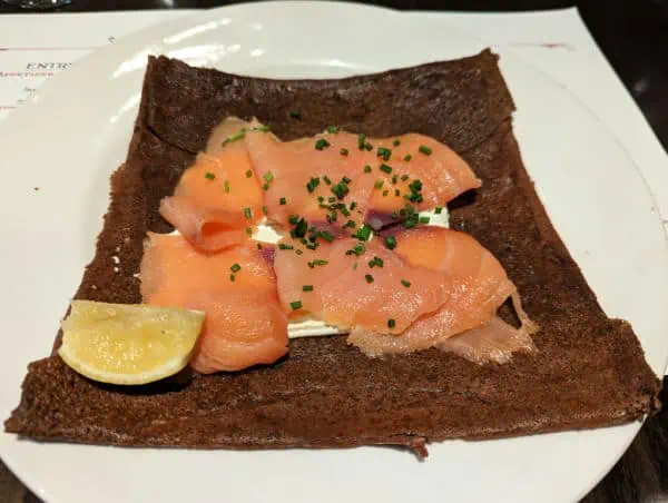 Saumon Galette at La Creperie de Paris Epcot