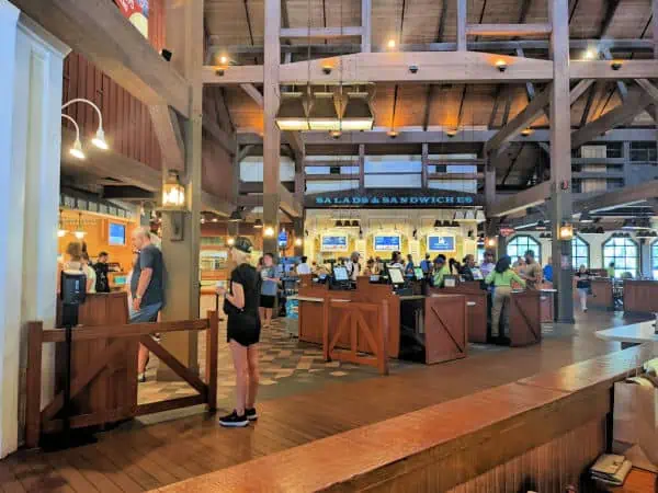 Food court at Riverside Mill Food Court, Port Orleans Resort