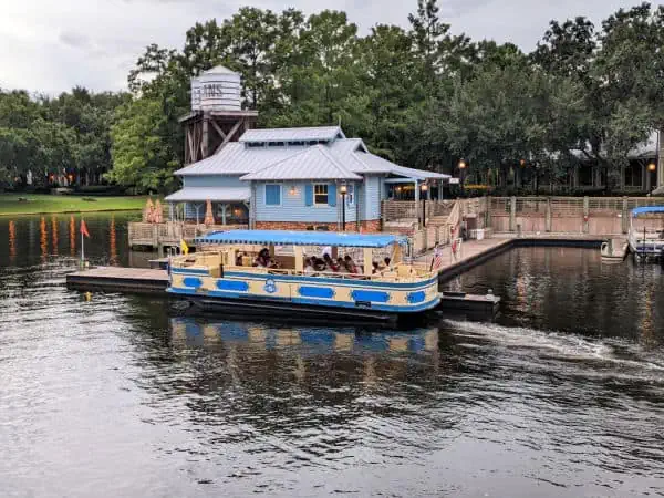 Boat transportation at Disney's Port Orleans Riverside Resort