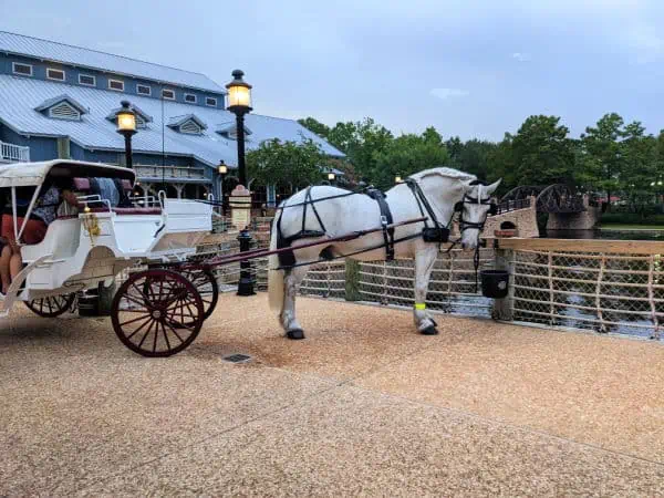 Horse drawn carriage rides at Disney's Port Orleans Resort
