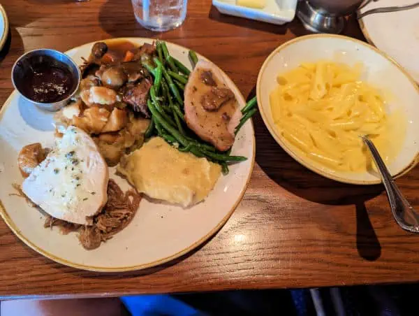 Liberty Tree Tavern patriot's platter - gluten free food at Magic Kingdom