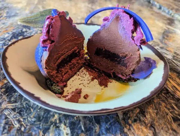 Image of the inside of the Metkayina Mousse dessert from the Satu'li Canteen menu