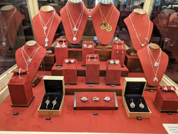 Official Disney jewelry found in Magic Kingdom, rings, earrings, necklaces, and more