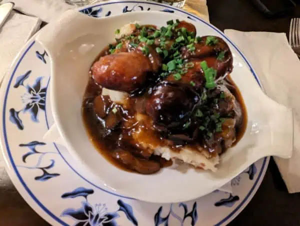 Bangers and Mash from Epcot's Rose and Crown dining room