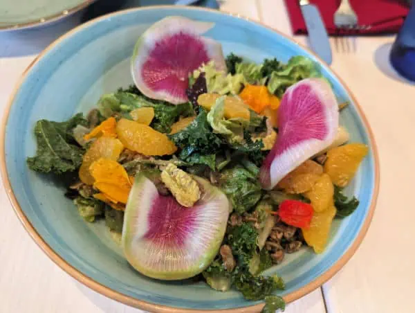 The Spice Necklace salad at Sebastian's Bistro, Disney World